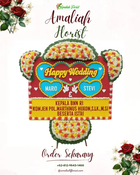Papan Bunga Pernikahan Manyar Sabrangan